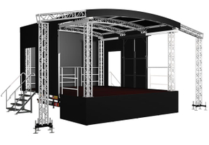 Capriata del tetto personalizzata in alluminio con prezzo di fabbrica con sistema di sollevamento Facile installazione Palcoscenico all'aperto per eventi di concerti