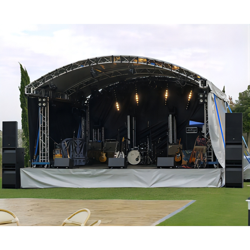 Palcoscenico per sistema di tralicci Lage per esterni personalizzato con prezzo di fabbrica in vendita al di fuori del podio del palco per concerti in lega di alluminio 