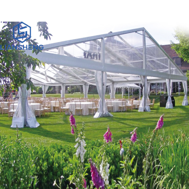 Tenda trasparente per matrimoni all'aperto Tenda per eventi di lusso in alluminio per grandi feste per 1000 persone