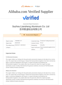 Certificato di alluminio Liansheng 4