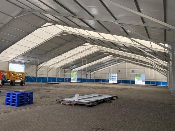 Tenda da magazzino per esterni di alta qualità, prezzo di fabbrica economico, tenda per carichi pesanti, tenda da magazzino industriale esterna in vendita