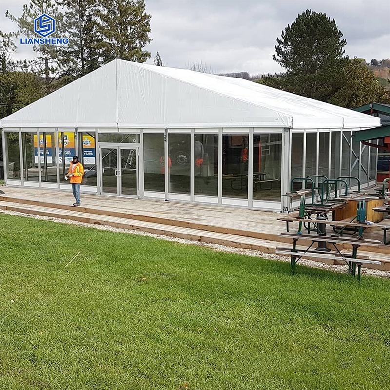 Tenda per tendone da parete in vetro tenda personalizzata con struttura in lega di alluminio per esposizione all'aperto con prezzo all'ingrosso di fabbrica