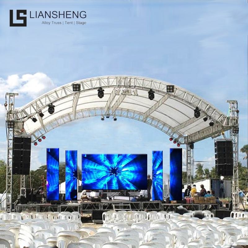 Global Goal Post Truss Led Screen Heavy Loading Truss Spigot in alluminio quadrato Illuminazione Stage Truss in vendita