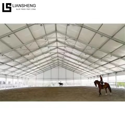 Tenda di stoccaggio industriale resistente a buon mercato di prezzo di vendita dell'intera fabbrica con ampia campata con struttura in alluminio in tessuto PVC