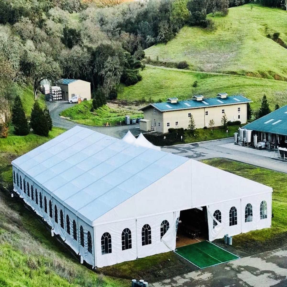 Tenda per deposito permanente all'aperto Tenda per magazzino con struttura in alluminio Tenda per esposizione di eventi di nozze