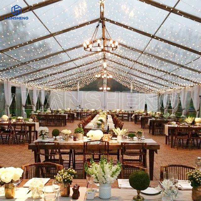 Tenda trasparente per eventi per feste di matrimonio con telaio in alluminio di alta qualità da 500 posti in vendita