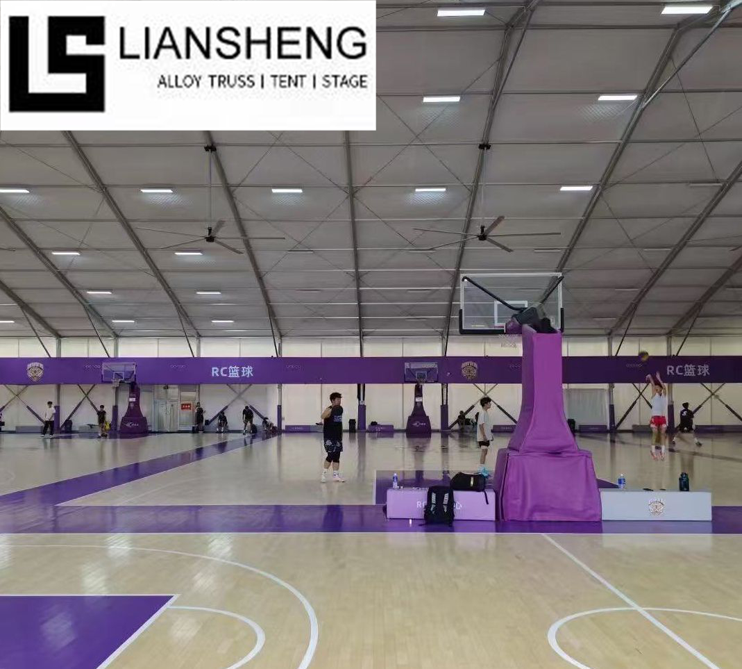 Tenda da palestra con struttura rinforzata per esterni, tenda in alluminio con fornitura diretta in fabbrica, tenda sportiva per campo da tennis da basket