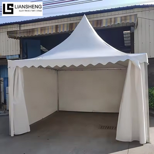 Gazebo da esterno bianco portatile con tettoia da spiaggia, tenda da campeggio Pogada da giardino 6x6m
