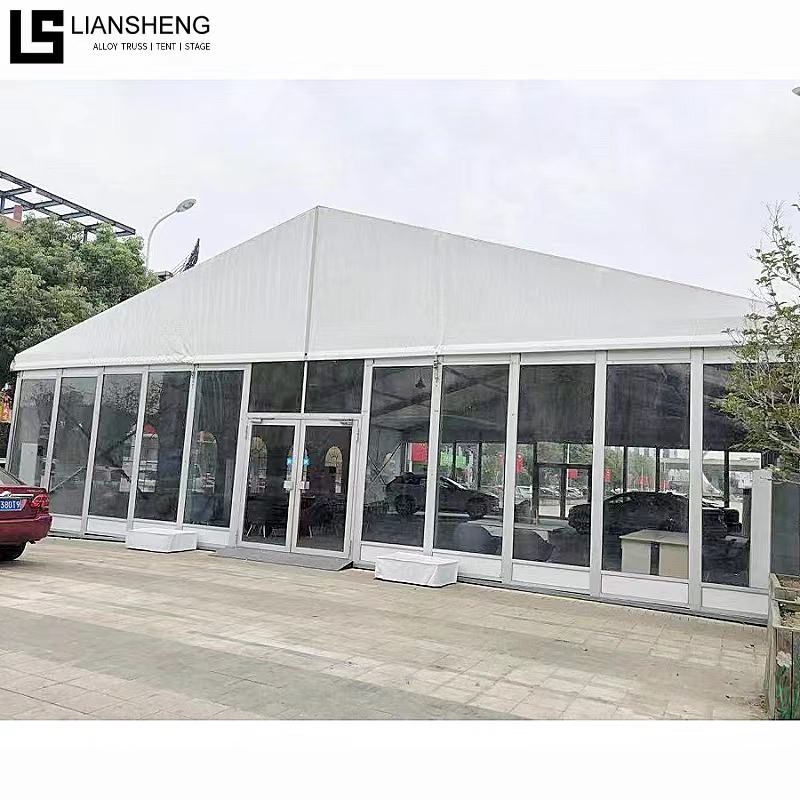 Tenda per tendone da parete in vetro tenda personalizzata con struttura in lega di alluminio per esposizione all'aperto con prezzo all'ingrosso di fabbrica