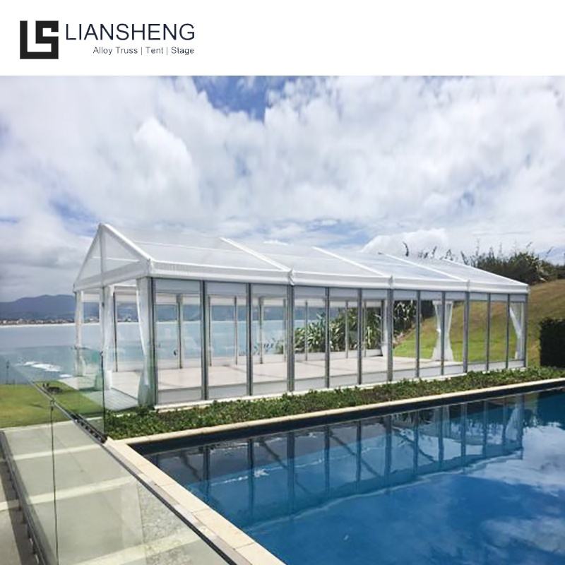 Tende per eventi all'aperto con tendone per matrimonio trasparente con telaio in alluminio da 20 x 40 cm