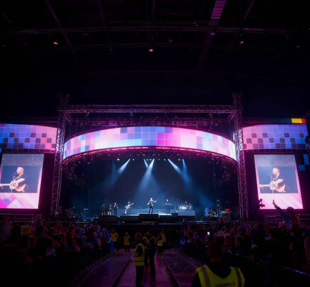 Sistema di tralicci in alluminio per palco da concerto di grandi dimensioni 20 m × 40 m