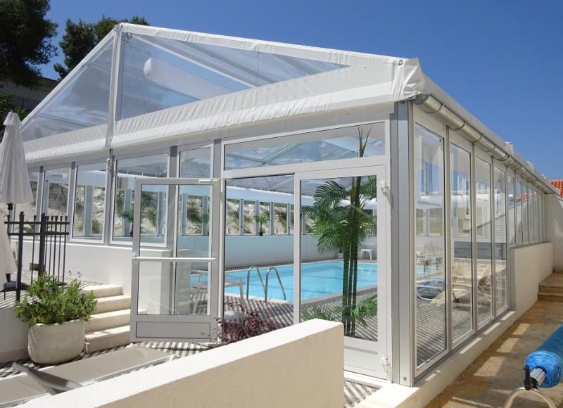 Tenda in vetro con struttura in alluminio di alta qualità per feste di matrimonio ed eventi