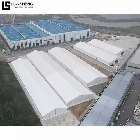 Tenda di stoccaggio industriale resistente a buon mercato di prezzo di vendita dell'intera fabbrica con ampia campata con struttura in alluminio in tessuto PVC