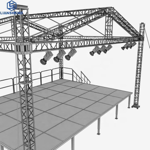 Forte sistema di piattaforme per palcoscenici per eventi con tralicci di illuminazione in lega di alluminio all'ingrosso