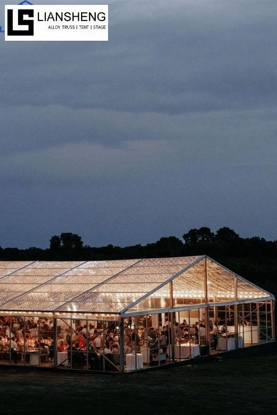 Produttore di tende per matrimoni con struttura in alluminio trasparente di grandi dimensioni Fornitore di tende per eventi di lusso per feste