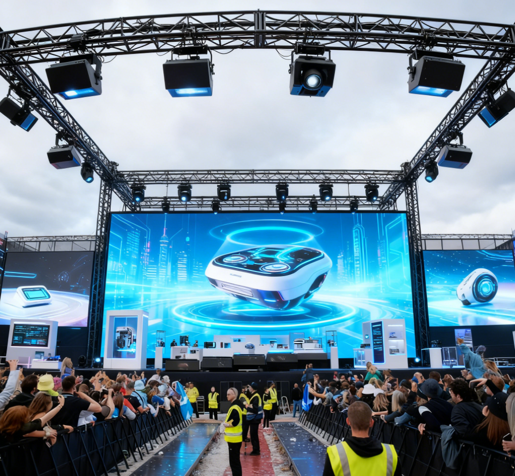 Sistema di tralicci in alluminio per palco da concerto di grandi dimensioni 20 m × 40 m