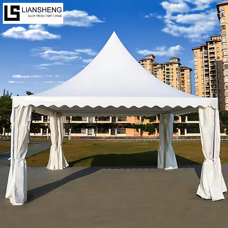 Gazebo da esterno bianco portatile con tettoia da spiaggia, tenda da campeggio Pogada da giardino 6x6m