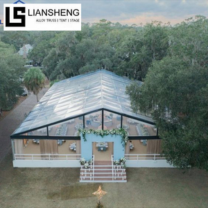 Tenda trasparente per matrimonio all'aperto Tenda di lusso in alluminio per eventi di grandi dimensioni per 500 1000 persone