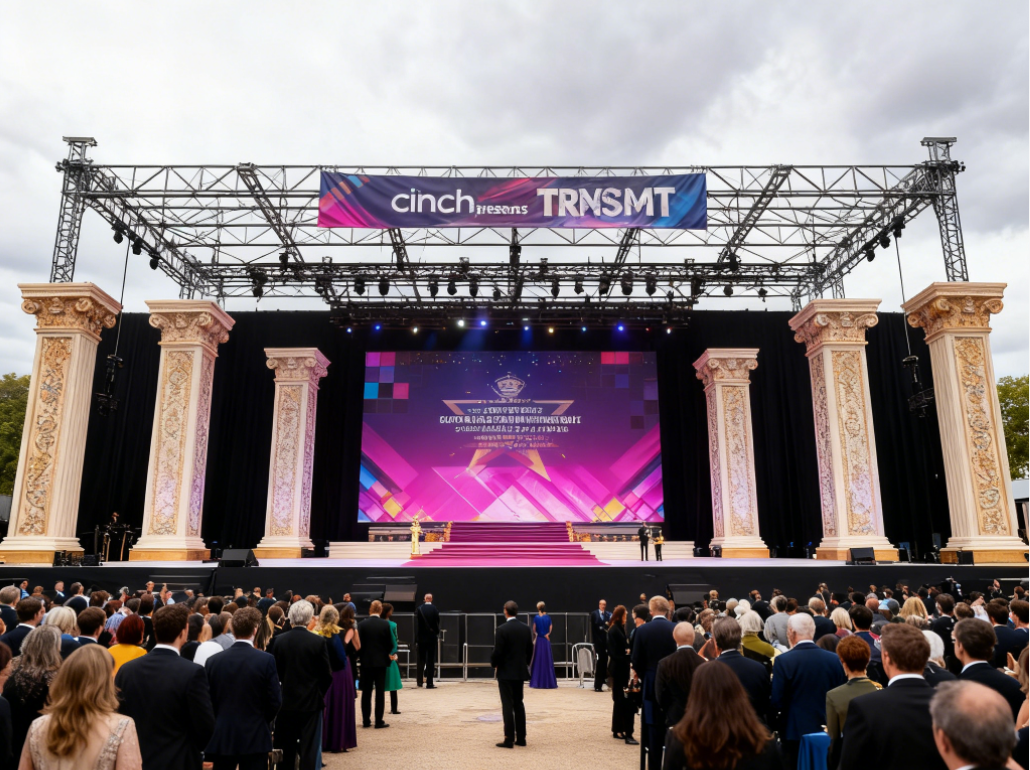 Sistema di tralicci in alluminio per palco da concerto di grandi dimensioni 20 m × 40 m