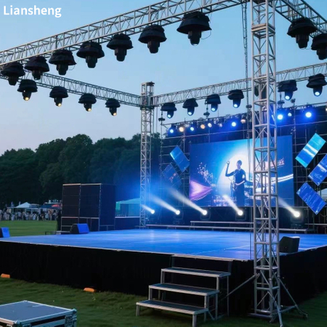 Spigot Truss, palcoscenico e spettacolo di luci per eventi di concerti all'aperto 