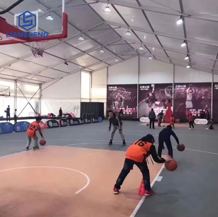 Tenda per tendone per palazzetto dello sport TFS con struttura in alluminio resistente in acciaio e tessuto in PVC per aereo privato