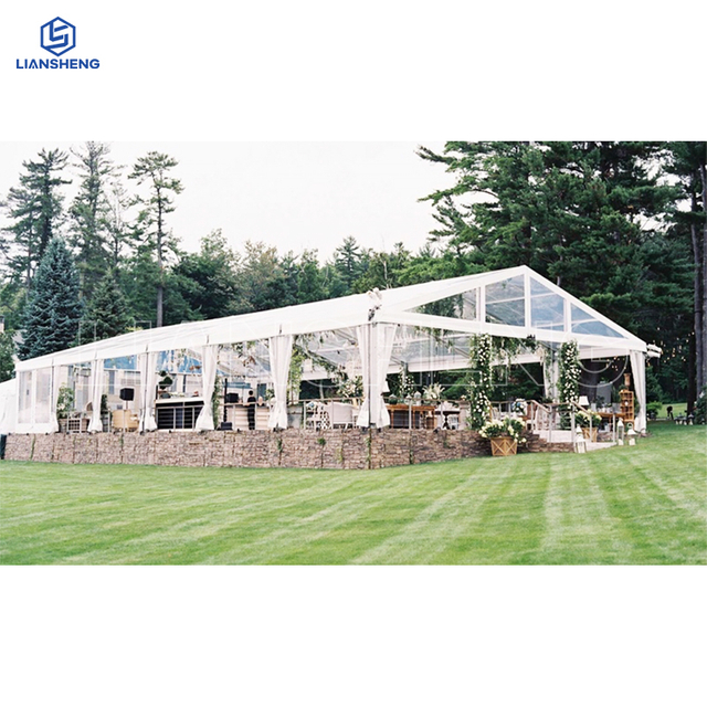 Tenda trasparente per eventi per feste di matrimonio con telaio in alluminio di alta qualità da 300 posti 