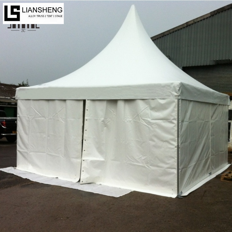 Tenda a pagoda economica con struttura quadrata in ferro: rifugio per eventi robusto ed economico