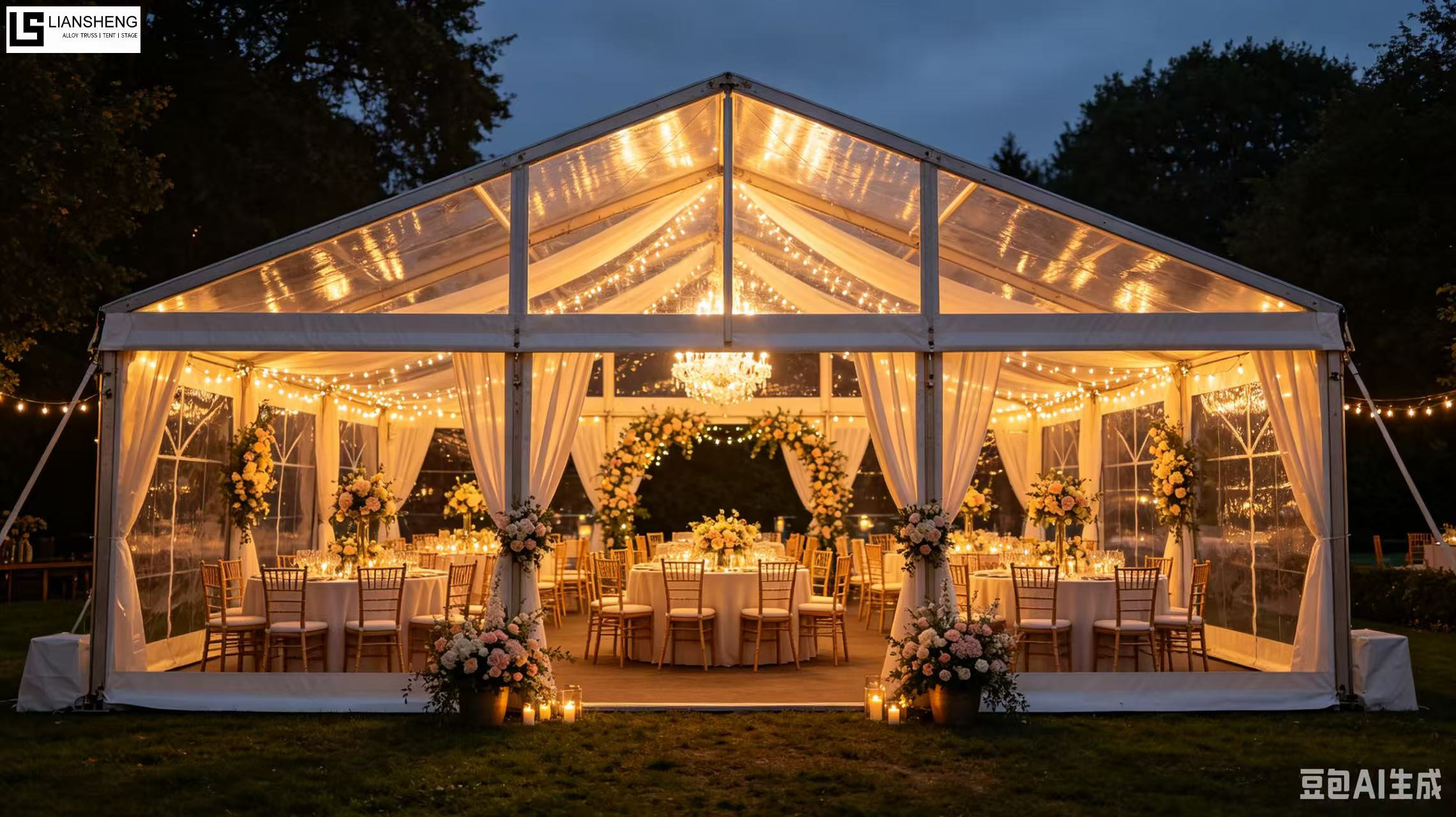 Tenda Trasparente – Elegante Struttura Trasparente per Eventi di Lusso