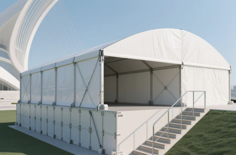 Tenda per tendone curva in alluminio per eventi all'aperto e feste di matrimonio
