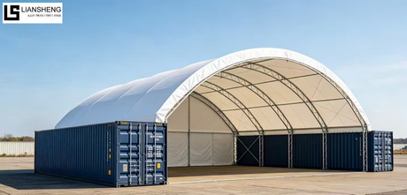 Tenda a conchiglia – Tenda per eventi curva in alluminio per feste, mostre ed eventi di lusso all'aperto