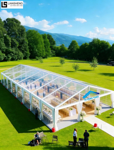 tenda con struttura in alluminio