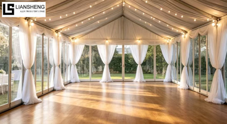 Tenda per tendone per matrimoni in PVC trasparente per eventi di feste all'aperto