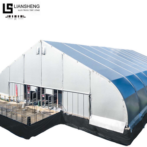 Tenda a forma di pesca - Tenda per eventi con struttura in alluminio con tetto curvo per matrimoni ed eventi